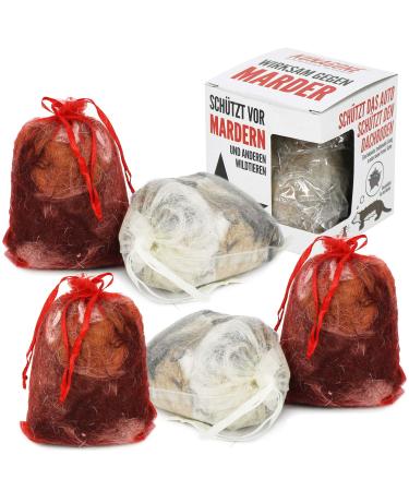 Com -Four 6x marten fright animal -friendly marten defense harmless remote from dog hair pet defense & wildlife defense marten protection red - marten 06 pieces