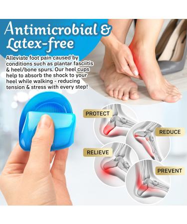 Medipaq Posture Correcting Gel Heel Pads - 2 Pairs M/L (UK Size 8-12) for Plantar Fasciitis - Correct Pronation & Supination - Buy Online on GoSupps.com