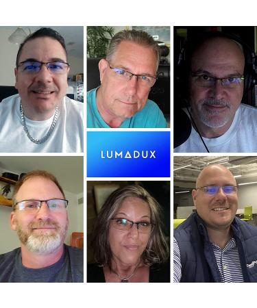 Lumadux Anti Blue Light Glasses - Titanium Black 0.0x for Computer, Reading, Digital Eye Strain, Headaches & Blurry Vision - Buy Online on GoSupps.com