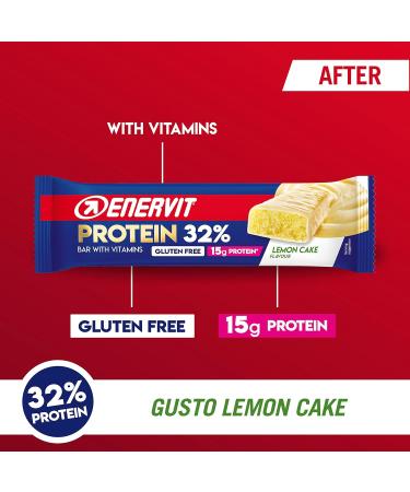 Enervit Protein Bar 32% Lemon Cake (48g x 12 Bars) Lemon Cake 48g x 12 Bars - Buy Online on GoSupps.com