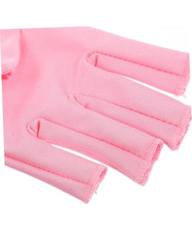 SOESFOUFU 1 Pair Nail Gloves Led Gloves Anti-uv Protective Gloves Anti-uv Gloves for Gel Nail Lamp Gloves for Sun Protection for Women Nail Art Supplies Moisturizing Accessories Pink Spandex - Buy Online on GoSupps.com