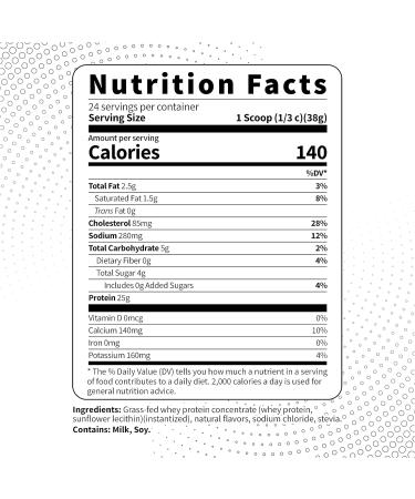 Type Zero Grass Fed Whey Protein Concentrate Powder - Vanilla 2LBS | Gluten Free & Non-GMO | International Shipping Available - Buy Online on GoSupps.com