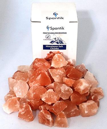 Spantik Himalayan Pink Salt Chunks 10 Lbs Bag - 100% Authentic Natural Rock Stones | 84 Minerals - X-Large 1.5-2.5 Inches - Buy Online on GoSupps.com