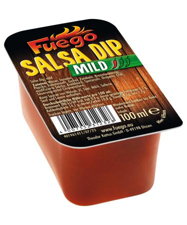 Fuego - Mild Salsa Dip | Mexican dip for nachos tacos and tortilla wraps | 100 ml in a practical dip pot - Buy Online on GoSupps.com