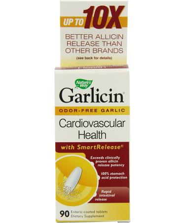 Nature's Way Garlicin Cardio - 90 Vegan Tablets for Heart Health - Buy Online on GoSupps.com