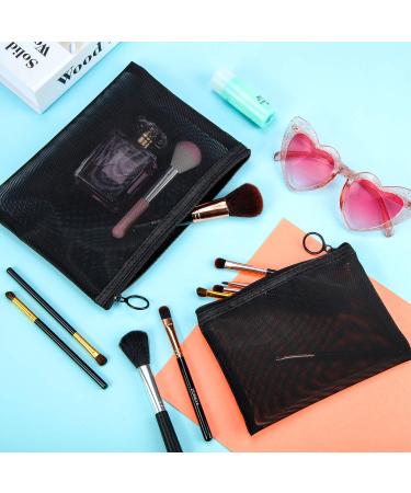 6-Piece Mesh Makeup Bags Set - Portable Travel Toiletry Pouches for Home, Office & Travel - Black - Buy Online on GoSupps.com