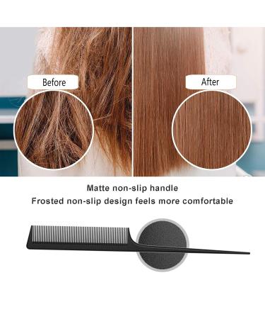 JEOPOOM Precision Ridge Nadelstielkamm Hair Comb Set 3 Professional Antistatic Breakproof Combs for Men & Women | Ideal for All Hair Types - 2 Black - Buy Online on GoSupps.com