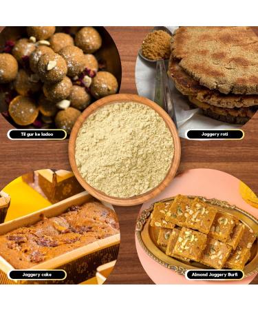 Organic Zing Jaggery Powder | 100% Unadultered Jaggery Powder | Natural and Naturally Grown | Jaggery Powder For Tea | Product of India - 227 gm (8 oz) Pack of 2 227 g (Pack of 2) - Buy Online on GoSupps.com