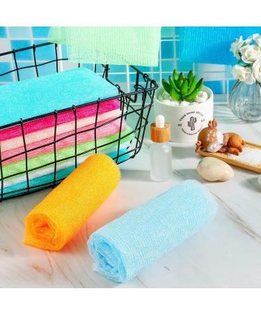 12 Pack 36 Inch Extra Long Exfoliating Bath Cloth Towel - Korean & Japanese Body Shower Cleaning Sponges - 12 Colors - Buy Online on GoSupps.com