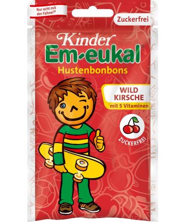Kinder Em-eukal Wild Cherry Cough Drops - Sugar-Free 75g | Buy Internationally Online - Buy Online on GoSupps.com
