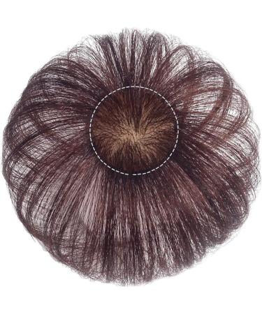 99 Mini Toupee Top Piece Closure Clip in Real Human Hair Crown Topper Silk Straight Hair Light Bang Extensions Handing Needle Thinning Hair 10 cm/905 - Buy Online on GoSupps.com