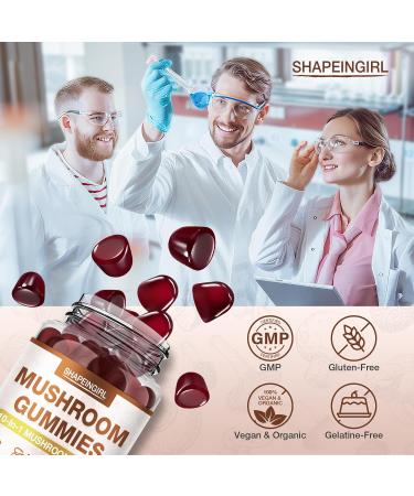 SHAPEINGIRL Mushroom Gummies for Adults 10-in-1 Advanced Blend - Immune Support & Cognitive Boost Mushroom Supplement Complex with Lion s Mane Reishi Chaga Cordyceps 160 Gummies - Buy Online on GoSupps.com