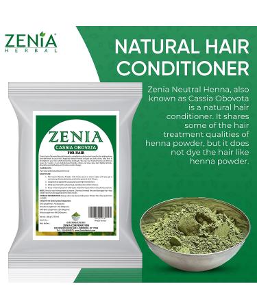 Zenia 100% Pure Neutral Henna Powder 500g - Colorless Henna for Hair - Natural Hair Conditioner - Silky Soft & Shiny Hair - Buy Online on GoSupps.com