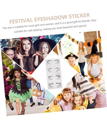 DRESSOOS 4 Pairs Halloween Eyeliner Stickers Red Eyeshadow Temporary Eye Makeup Stickers Trendy Stickers Pvc - Buy Online on GoSupps.com