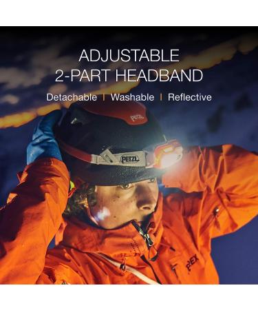 Petzl Swift RL 900 Lumens Rechargeable Headlamp with Auto Brightness, Orange - Buy Online on GoSupps.com