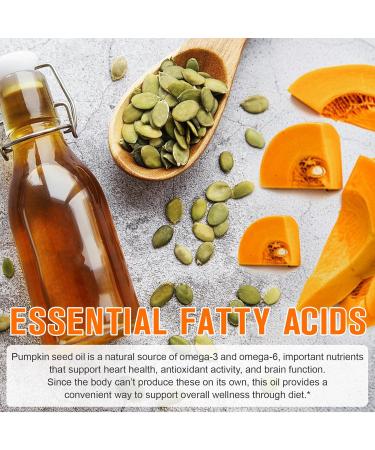 NIFEISHI Pumpkin Seed Oil Capsules (300 Softgel) Pumpkin Seed Oil with Saw Palmetto Cold Pressed Rich in Fatty Acids Supports Hair Growth Urinary Bladder & Prostate Health | Non-GMO - Buy Online on GoSupps.com