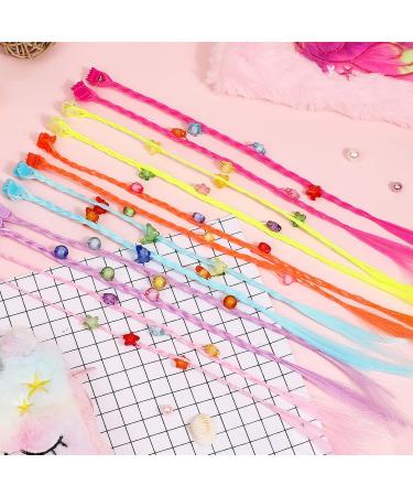 Shop HIFOT Colorful Hair Strands for Kids - 12 Synthetic Clip-In Extensions & Accessories for Braiding Fun! - Buy Online on GoSupps.com