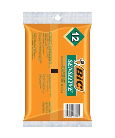 BIC Sensitive Men's Disposable Razor | Single Blade | 12 Count (Pack of 12) - 144 Total Razors - Buy Online on GoSupps.com