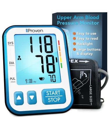 IPROVEN Upper Arm Blood Pressure Machine, Easy to Use, Backlit Display, Large Cuff Adjustable 8 - 16 inch, Automatic & Accurate Blood Pressure Monitor for Home Use - BPM-656