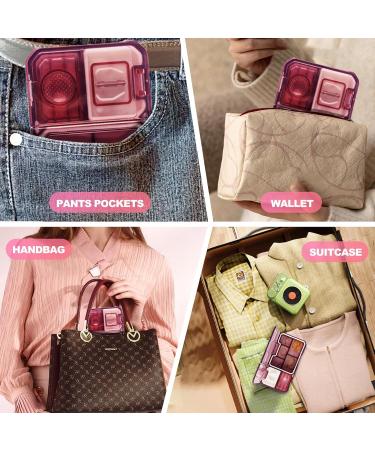 Travel Pill Organizer with Cutter & Crusher - Pocket Size Medicine Holder for Vitamins & Supplements - Pink - Buy Online on GoSupps.com