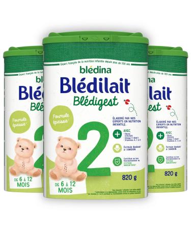 Bl dina Bl dilait Bl digest 2 Milk Powder for Baby 6 to 12 Months Thickened Formula 820 g (Box3)