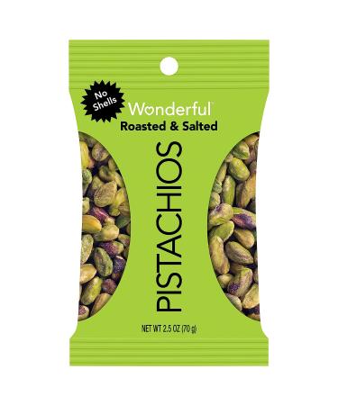 Wonderful Pistachios No Shells 2.5 Ounce Bag - Roasted & Salted Nuts, Pack of 8 - Buy Online on GoSupps.com