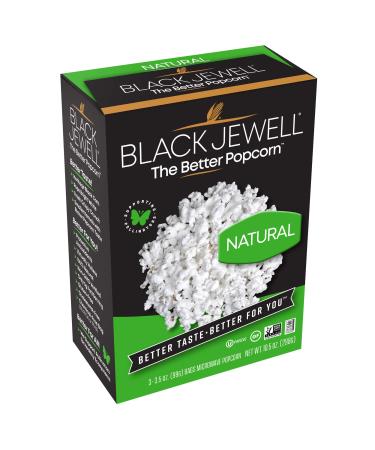 Black Jewell Gourmet Microwave Popcorn, Healthy Popcorn Snack, Natural, 10.5 Ounces (Pack of 6)