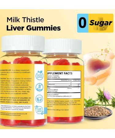 Aromlife Liver Gummies with Milk Thistle Sugar-Free Vegan Chewable Fruit Treats 60 Count Gluten-Free Cranberry Flavor - Buy Online on GoSupps.com
