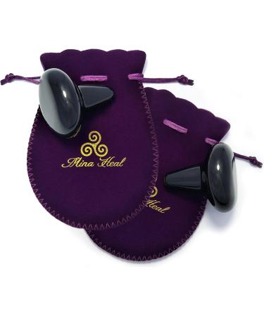 Knobble Shiatsu Massage Device Set of 2 - Deep Tissue Neck Shoulder Back & Foot Therapy - Black Obsidian - Buy Online on GoSupps.com