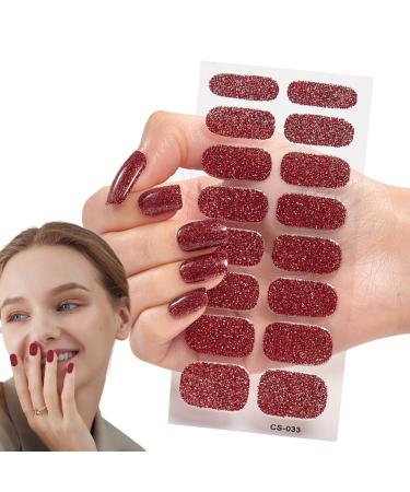 Manicure Stickers - Nail Polish Strips Nail Wrap | Vista Print Semi Cured Gel Nail Strip Toe Nail Polish Strip Stickers Nail Art Adhesive Decals Nail File Included for Women Girls Kids Ss033