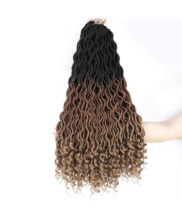 Karida 6 Packs 24 Curly Faux Locs Crochet Hair - Deep Wave Synthetic Braids (OM1B3027#) - Buy Online on GoSupps.com