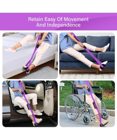 39'' Long Leg Lifter Strap with Padded Handgrips - Hip & Knee Replacement Recovery Kit - Mobility Aid for Easy Bed/Car Access - Pink - Buy Online on GoSupps.com