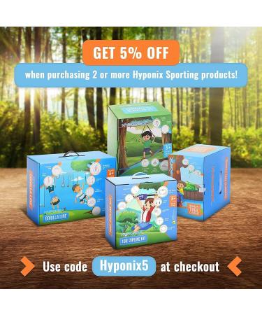 Hyponix Ninja Zipline - Ultimate Monkey Line Attachment for Kids - Ninja Warrior Obstacle Course - Slackline Glider and Accessories - Buy Online on GoSupps.com