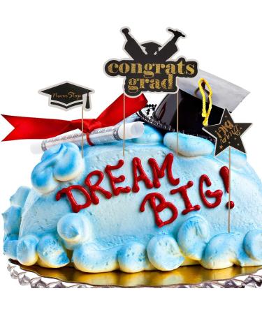Gadpiparty 39 Pcs Insert Card College Graduation Elementary School Graduation Cake Picks Mousse Decorations Balloons Paper Cups Present Decorations Fruitcake Cake Insert Topper Cake Topper Blackx3pcs 20X14.5X0.1CMx3pcs - Buy Online on GoSupps.com