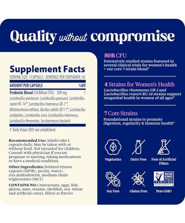 Enzymedica SubCulture Probiotics for Women 50 Billion CFU Vaginal & Urinary Health Immune and Digestive Support 30 Capsules 30 Count (Pack of 1) - Buy Online on GoSupps.com