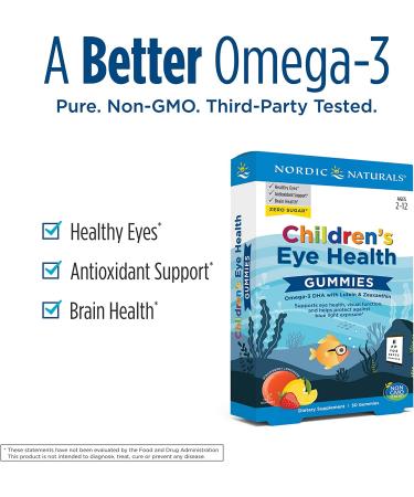 Nordic Naturals Children's Eye Health Gummies - Strawberry Lemonade for Ages 2-12 | 30 Count - Buy Online on GoSupps.com