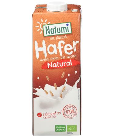 Natumi Oat Drink Natural Unsweetened Oat Drink for Baking Cooking Neutral 1000 ml (Pack of 12)