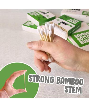 Bamboo Cotton Buds - 100 Count | Eco-Friendly Ear Qtips | Cotton Swabs - Buy Online on GoSupps.com