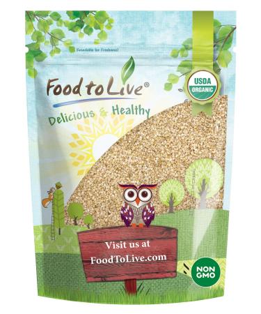 Organic Unhulled Sesame Seeds, 2 Pounds  Non-GMO, Whole Natural Raw White Sesame Seeds, Kosher, Vegan, Bulk, Rich in Dietary Fiber, Protein, and Iron. Crunchy Texture. Great for Baking. 2 Pound (Pack of 1) - Buy Online on GoSupps.com