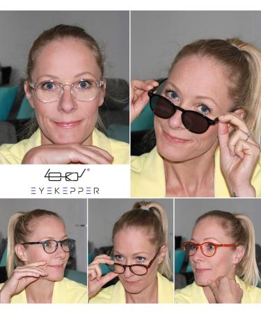 Eyekepper 5-Pack Oval Round Spring Hinges Reading Glasses - Closed Sun Readers +1.25 +1.25 Mix | International Shipping Available - Buy Online on GoSupps.com