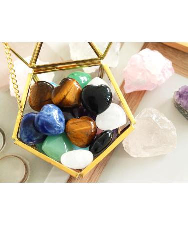 Buy Xiannvxi 8pcs Heart Crystal Set - Amethyst Clear Quartz Rose Quartz Healing Stones for Beginners | Natural Reiki Palm Gemstones - Buy Online on GoSupps.com