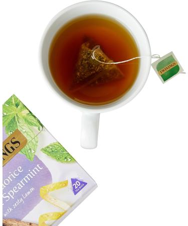 Twinings Liquorice and Spearmint Herbal Tea Bags - 20 Count Pack | Refreshing Blend of Liquorice and Spearmint - 1 Pack - Buy Online on GoSupps.com