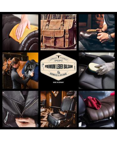 Premium Leather Care Balm for Smooth Sofas - 250ml with Beeswax & Avocado Oil | Made in Germany | Includes Hand Sponge - Buy Online on GoSupps.com
