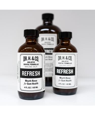 Dr. H. & Co. Refresh Mouthwash - Natural Herbal Holistic Rinse for Healthy Gums & Teeth - 4 oz Glass Bottle - Buy Online on GoSupps.com