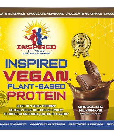 Shop Inspired Vegan Chocolate Plant-Based Protein 24g Protein Per Serving 2lb - Healthy & Delicious - Buy Online on GoSupps.com