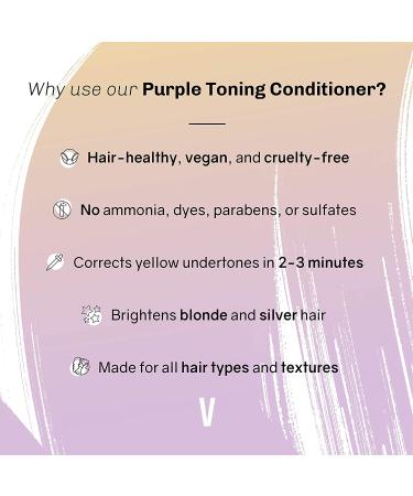 OVERTONE Purple Toning Conditioner 8oz - Neutralizes Brassiness in Blonde & Platinum Hair - With Shea Butter & Coconut Oil - Cruelty-Free - Buy Online on GoSupps.com