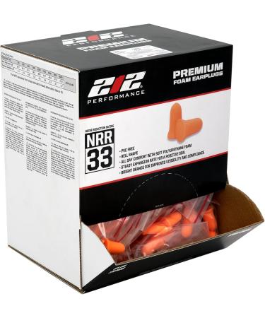212 Performance Disposable Foam Ear Plugs - 33 dB NRR High-Viz Orange 200 Individually Wrapped Pairs for Construction & Shop Safety - Buy Online on GoSupps.com