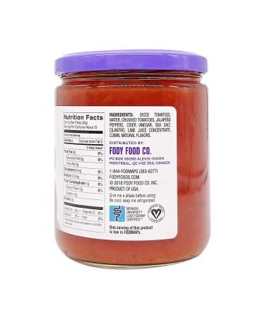 Fody Foods Vegan Mild Salsa - Chunky Tomato Jalapeno, Low FODMAP, Gluten-Free, IBS Friendly (1 lb) - Buy Online on GoSupps.com