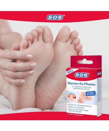 SOS Warken Ex Pavement - Waterproof Wart Removal Plaster for Children (2 x 24) | Effective Warts Treatment for Hands & Feet - Buy Online on GoSupps.com