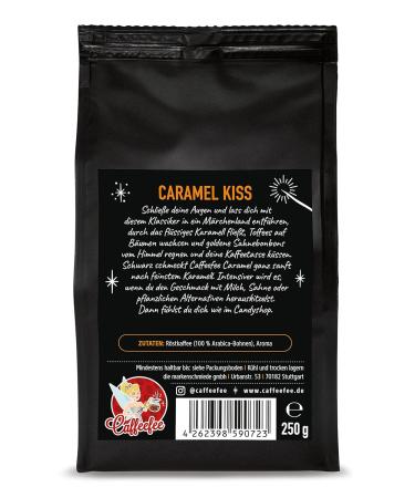 Caffeefee Caramel Kiss 250g - Whole Bean Flavored Coffee | 100% Arabica Mildly Roasted Premium Aroma - Shop Internationally - Buy Online on GoSupps.com